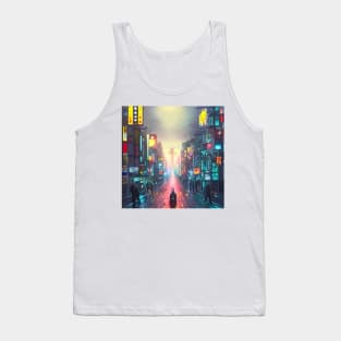 Tokyo Neon - Night Scenario - Animated Royal look Tank Top